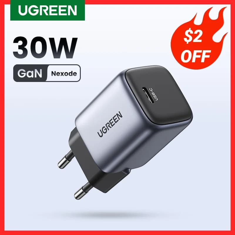 UGREEN GaN 30W Fast Charger for iPhone 16 15 14 Pro  PD3.0 Charger for iPad Pro Tablet Samsung Xiaomi Type C USB Phone Charger