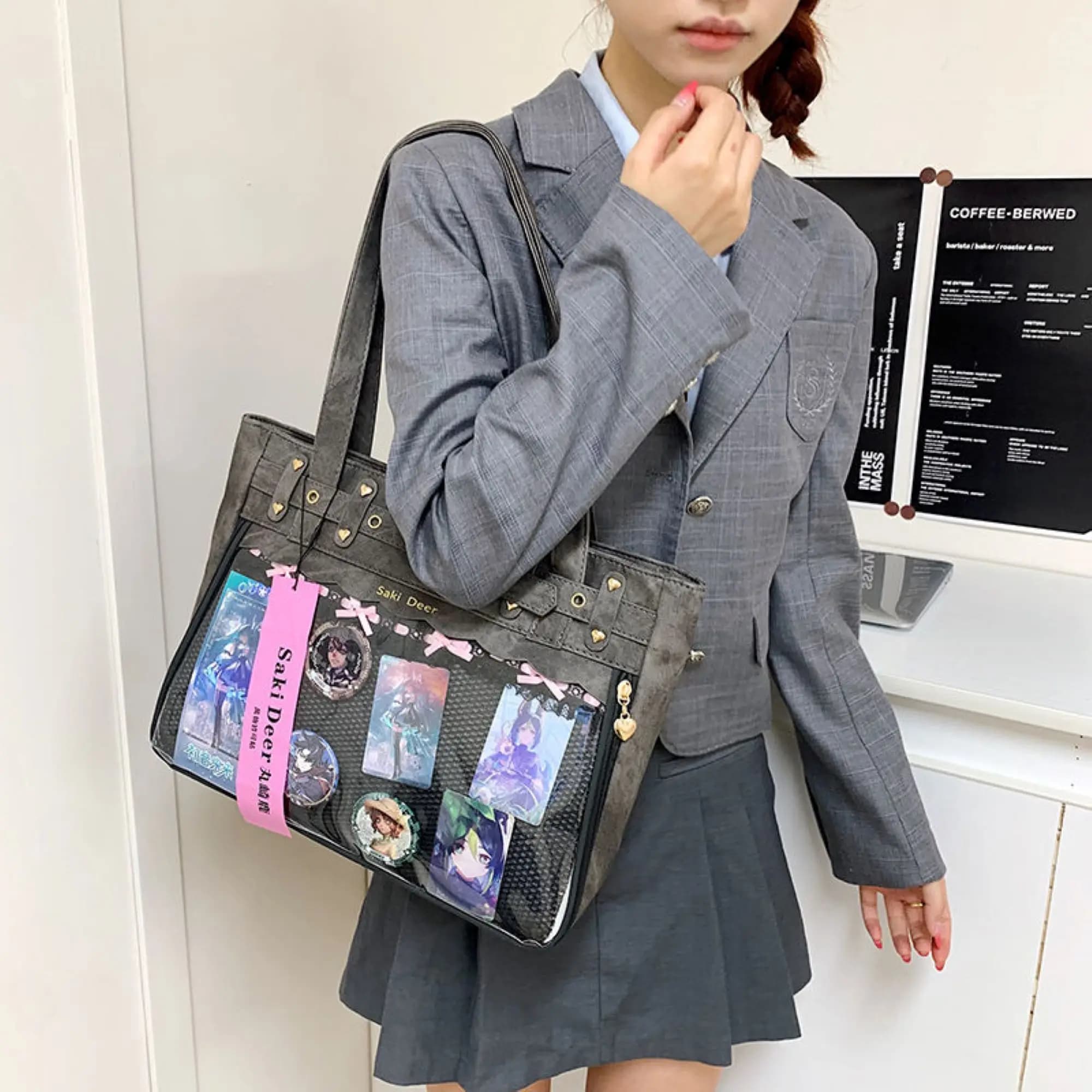 Fashion Trend Spicy Girl Shoulder Bag Subculture Large Capacity Punk Gothic Cowboy Bag