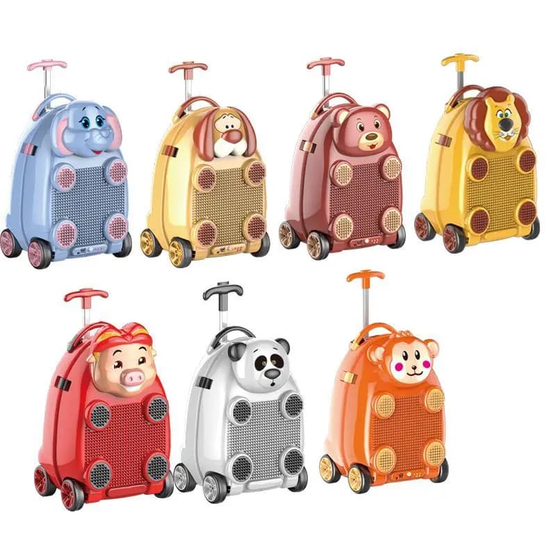 Pull Bar Children's Suitcase Kid‘'s Luggage Cartoon Toys Travel Trolley Case Household Out Building Blocks Storage Box
