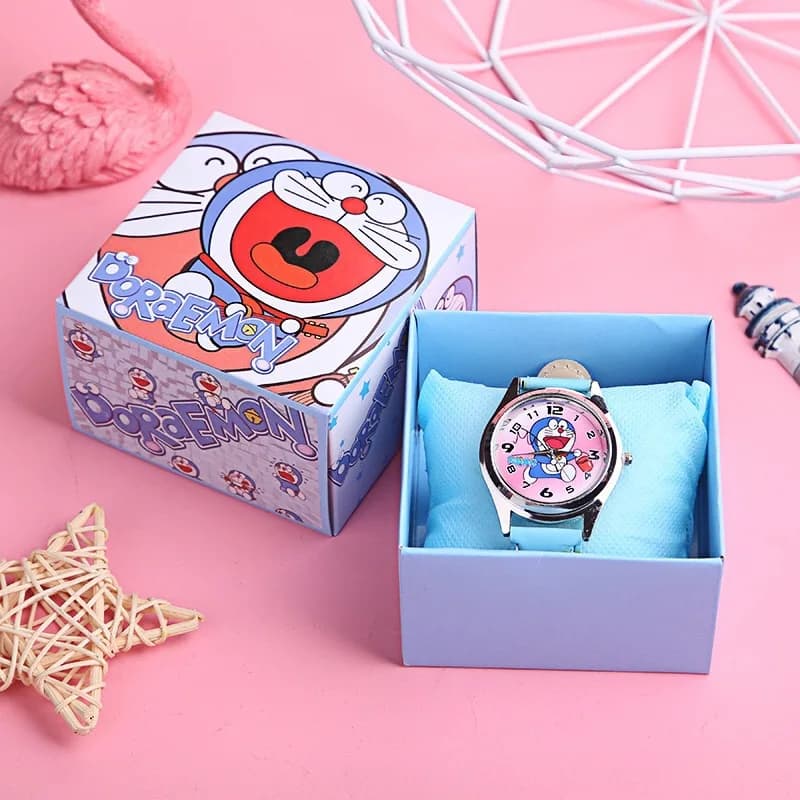 Disney Children's Watch Cartoon Anime figure Mickey Minnie Princess kids Watch gift with box Random dial pattern