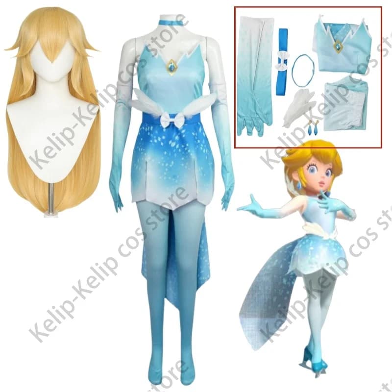 Skater Peach Cosplay Fantasy Skating Clothing Anime Game Showtime Costume Disguise Adult Women Roleplay Fantasia Outfits Female