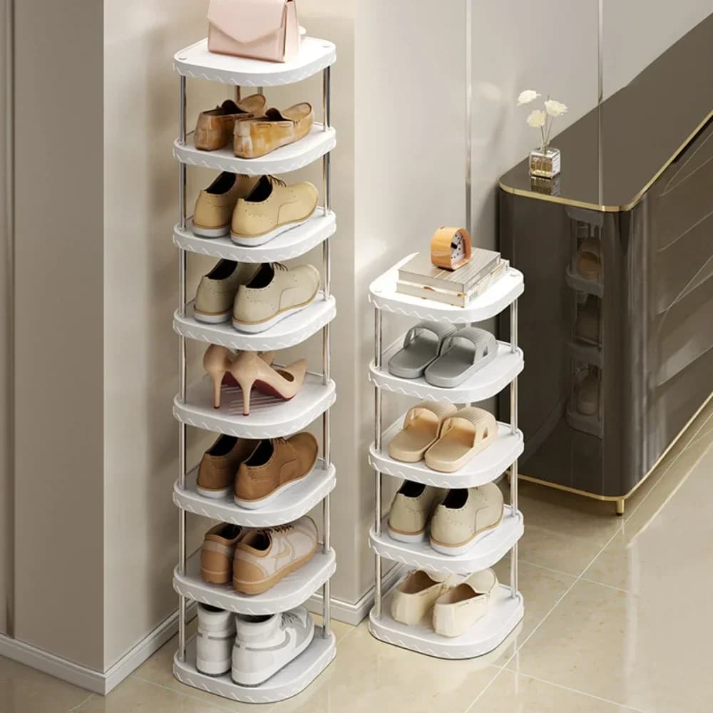 Multi-Layer Shoe Rack Simple Shoes Storage Organizer Stacking Living Room Plastic Shoes Cabinet Bedroom Space-saving Shoe Shelf