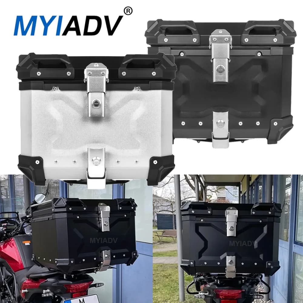 45L 55L 65L Universal Motorcycle Tail Box Trunk Rear Luggage Tool Cases For BMW G310GS F750GS R1200GS For Honda XADV750 CB500X