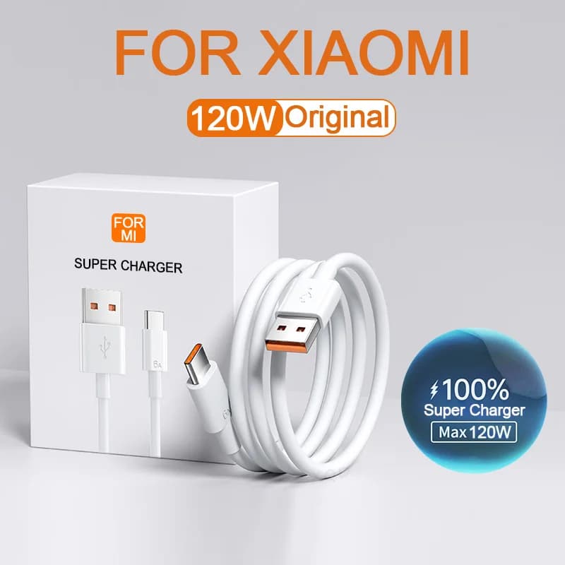 PD3.0 For Xiaomi 5A120W Super Fast Charger USB Type C Cable For Mi 13 12 11 Ultra Pro Redmi 12T Turbo Quick Charge 6A Data Line