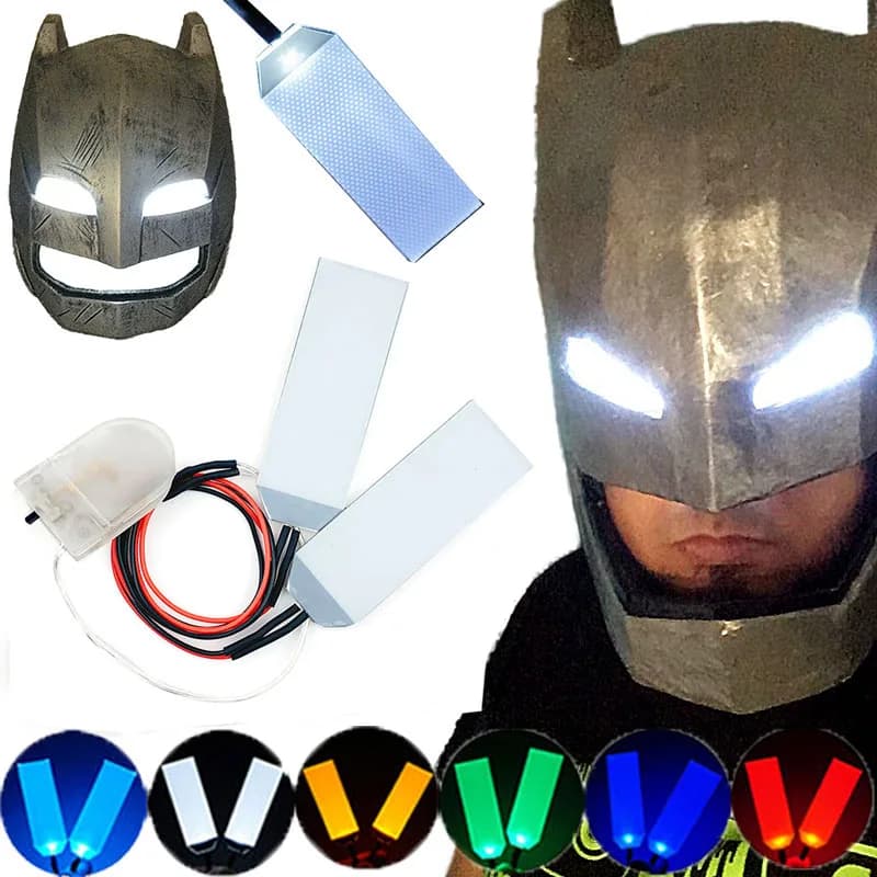Halloween Mask DIY LED Light Eyes Kits FOR Bruce Helmet Cosplay White Eyes Light Masks Accessories Cr2032 or AAA