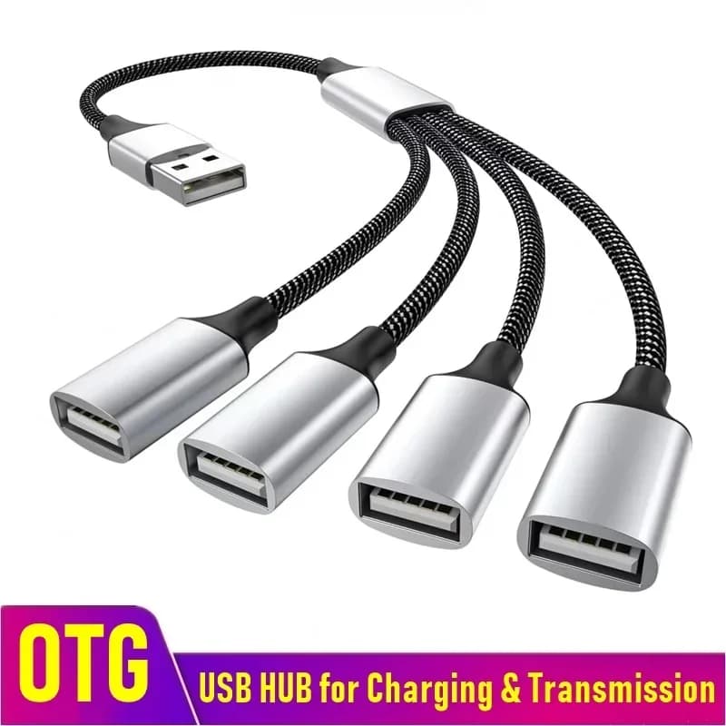 Fast Data Transmission 4-Port Type C USB Hub Splitter OTG Adapter for Computer MacBook pro Air Multi Device USB Hub Extensions