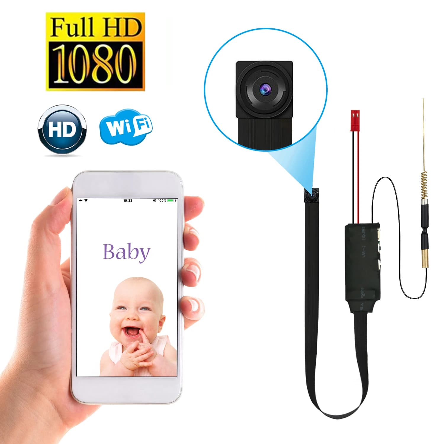 DIY WiFi Mini Camera Module Motion DV 1080P HD P2P Camera Video Recorder Home Security Small Camcorder Support Remote Viewing