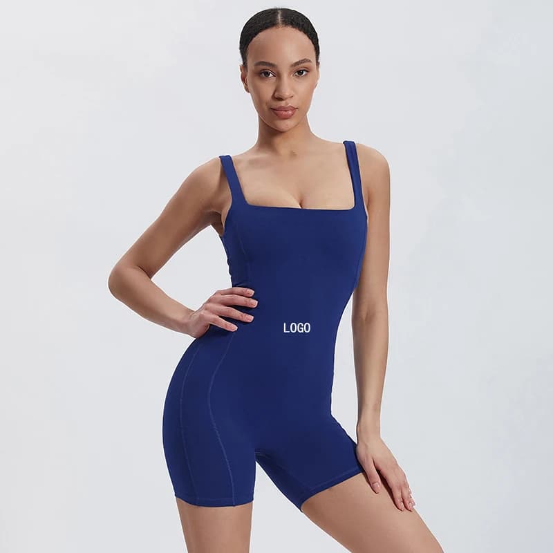 Sleeveless Yoga Jumpsuit For Women's Running Tight Fitting Casual Fitness Bodysuit Sports Dance Wholesale Custom Logo