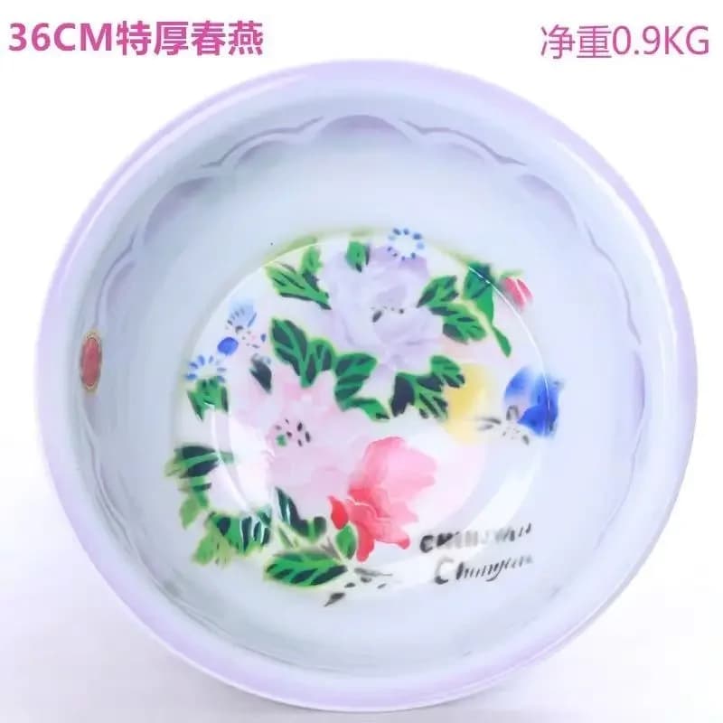 Old Style Enamel Basin Extra Thick Wash Basin Vegetable Wash Basin Nostalgic Iron Porcelain Basin Enamel Porcelain Washbasin