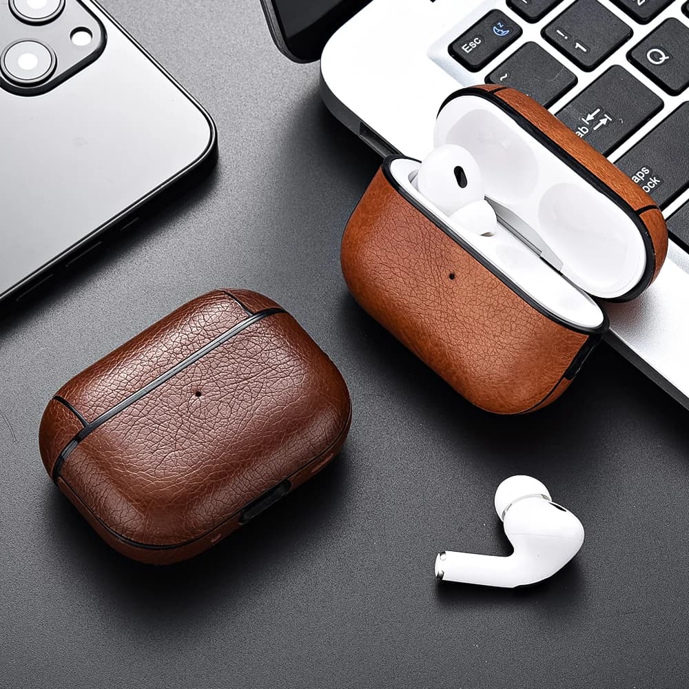 Leather Hard Plastic Cover for AirPods 4 Pro 2 Case for AirPods Pro2 Pro 2nd Funda For AirPod 3 Pro 2023 Case Headphone Coque