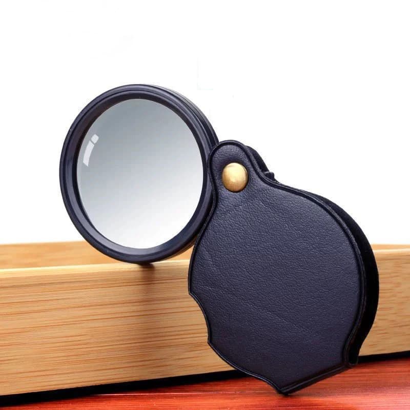 10X Small Magnifying Glass Mini Pocket Magnifier Folding Magnify Glasses With Rotating Protective Holster For Seniors Reading