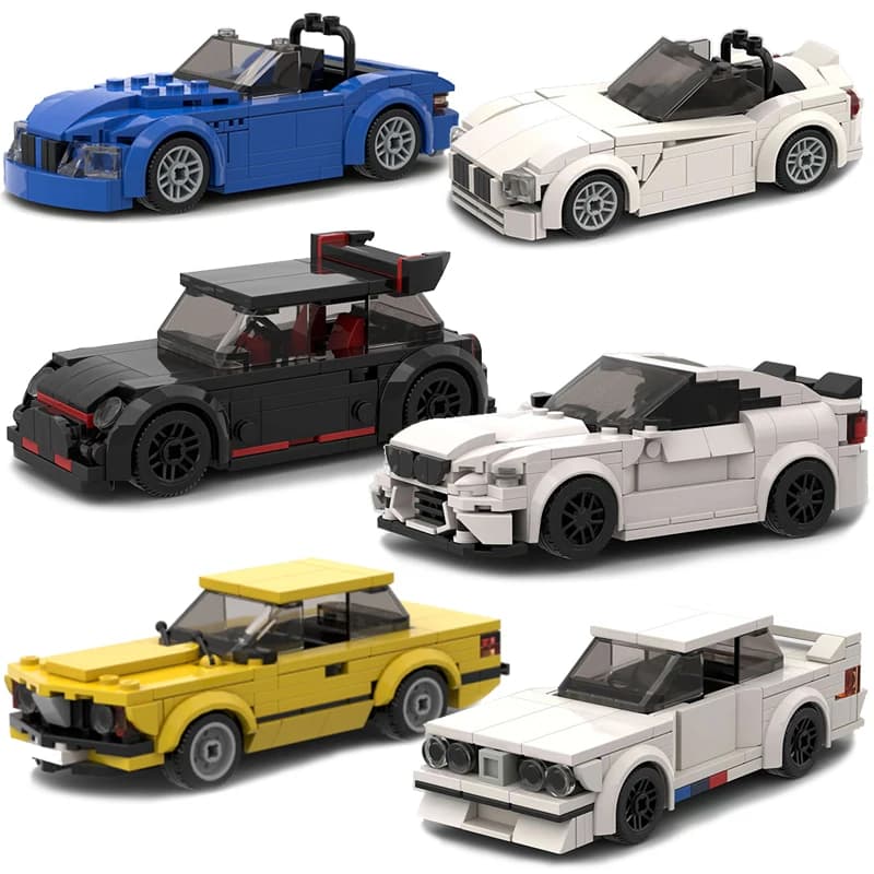 MOC Z3 Z4 M2 M3 Coopered 320i Sports Car Model Car Building Blocks City Speed Racing Vehicle Bricks Toys Gifts For Children Boys