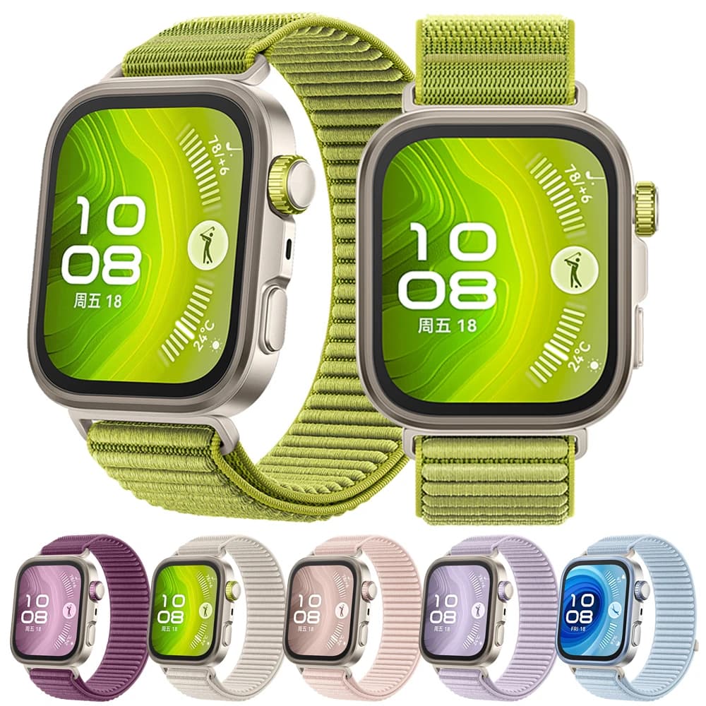 Field Nylon Loop Strap for Huawei Watch Fit 4 Pro Woven Sports Smartwatch Wristband for Huawei Watch Fit 3/4 Bracelet Watchband