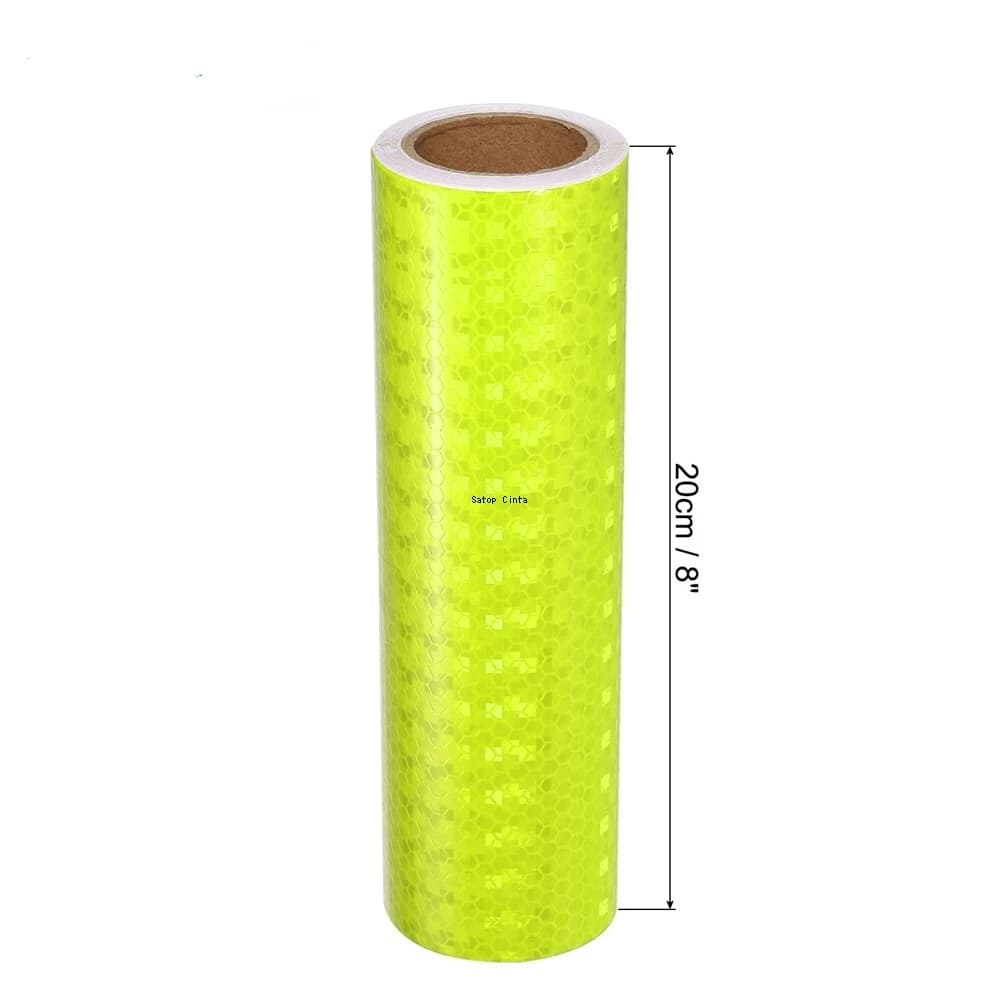 20cm*1M Reflective Tape Fluorescent Yellow High Visibility Reflector Sticker Safety Warning Conspicuity Waterproof Adhesive Film
