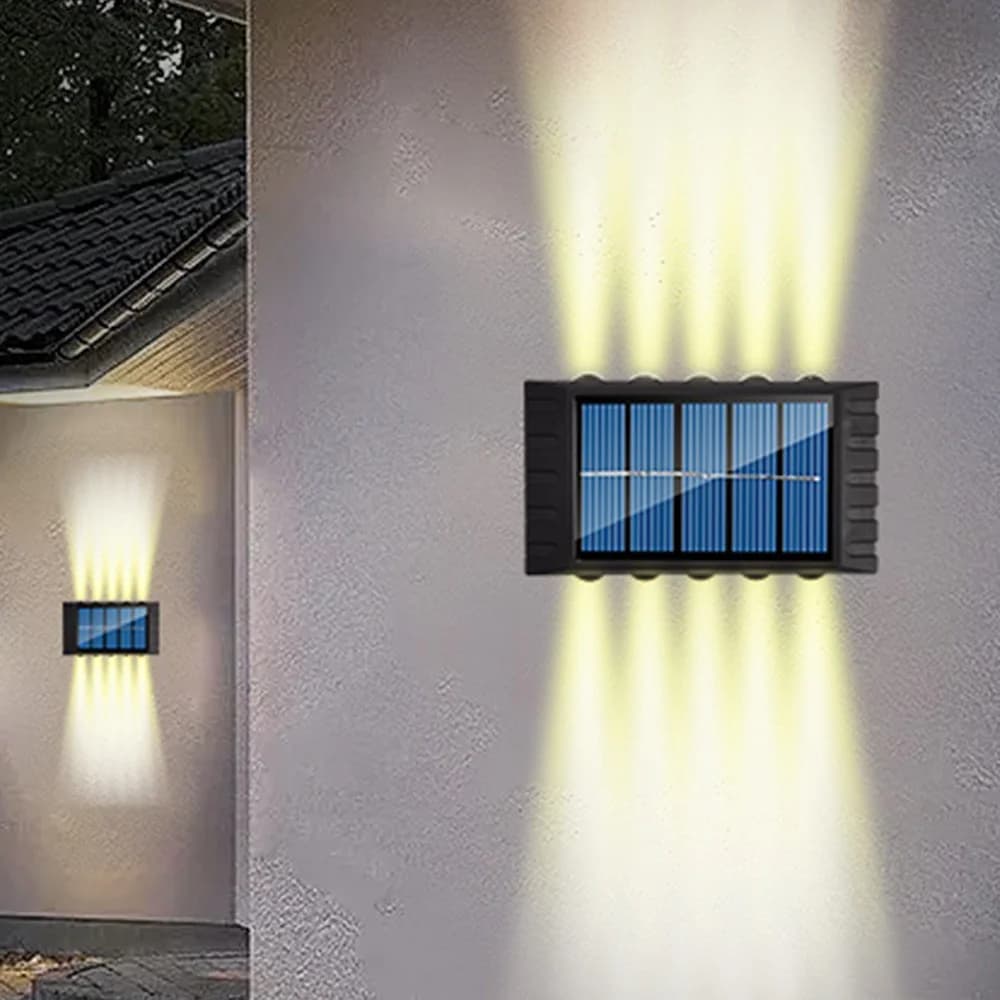 4/6/8/10LEDs Solar Wall Lamp Outdoor IP65 Waterproof Solar Powered Light UP and Down Luminous Home Garden Yard Decorative Lamp