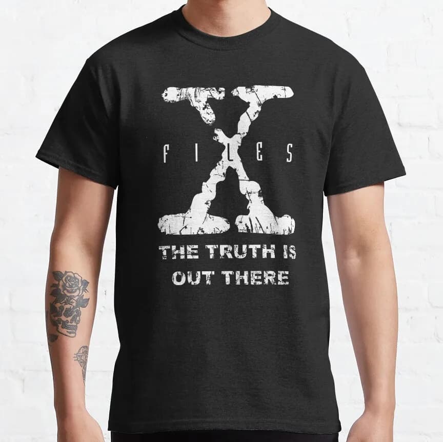 Vintage sci fi The X-Files movie The truth is out there ufo space alie T-Shirt All The Taglines Trust No One plus size  clothing