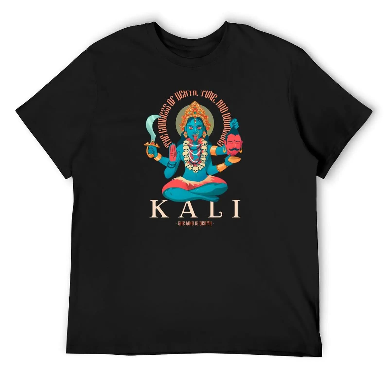Kali - She Who Is Death T-Shirt man t shirt vintage graphic tee street wear blanks mens white t shirts