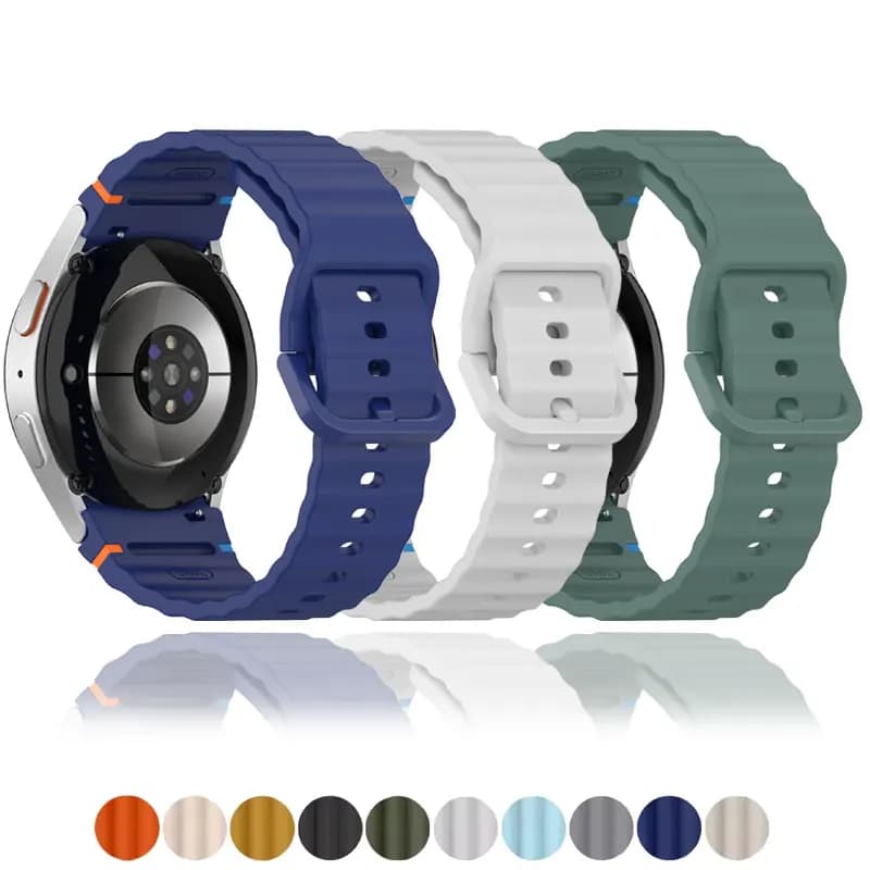 Silicone band for Samsung Galaxy Watch 7 FE 6 4 5 44mm 40mm 5 pro 45mm Sport No Gap Bracelet for Galaxy Watch 6 7 Classic Strap