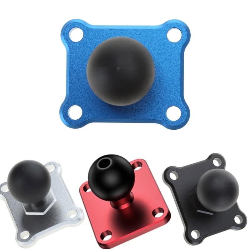 Aluminum Alloy Square Mounting Base with 1 Inch Ball for Head Mount for Zumo 400/450/500/550/660 Rider GPS for Motorcycl