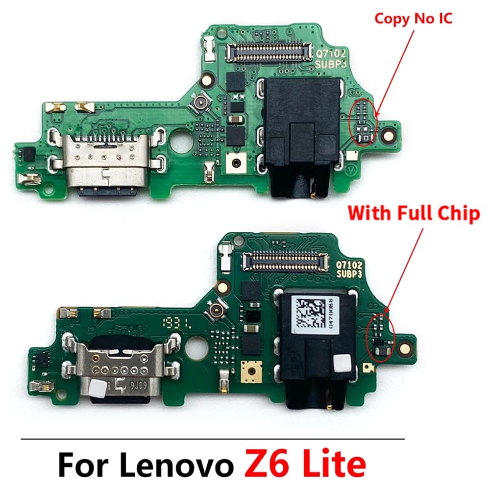 USB Charger Dock Connector Board Charging Socket Port With Microphone Flex Cable Replacement Parts For Lenovo Z6 Lite L38111