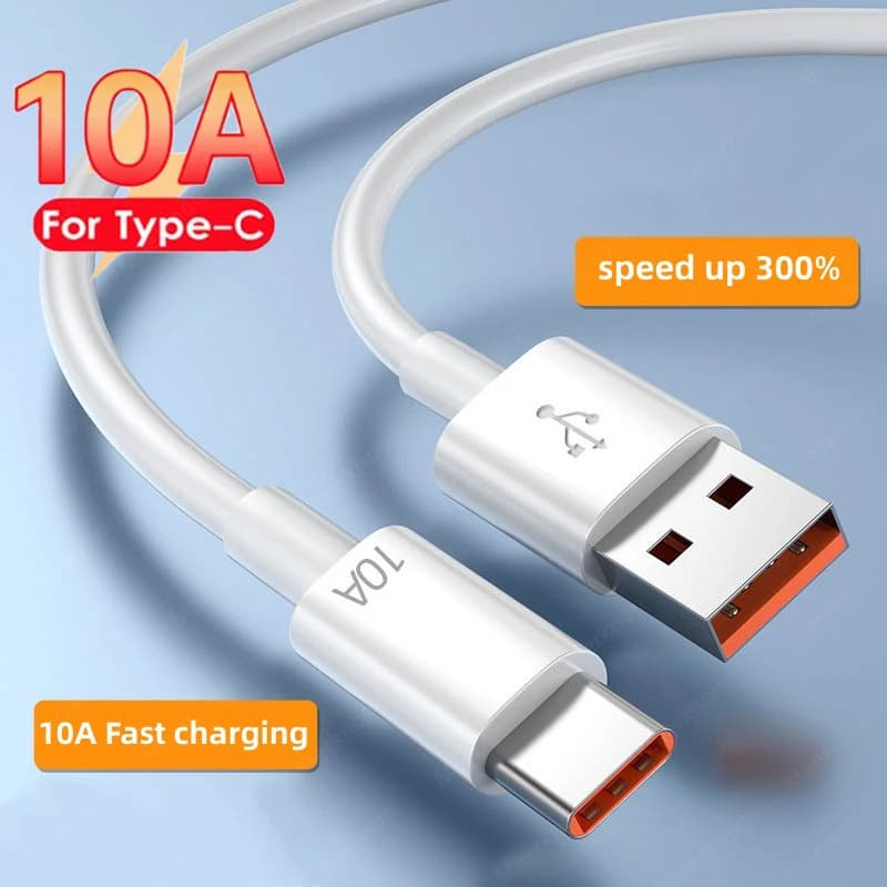 120W 10A Type C Cable Super Fast Charging Phone Charger Data Cord For Huawei Mate 40 50 Xiaomi Samsung USB C Quick Charge Cable