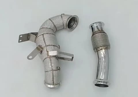 Head Section High flow pipes exhaust branch downpipe Pipe with catalyst For Mercedes-Benz A45/A45S AMG W177