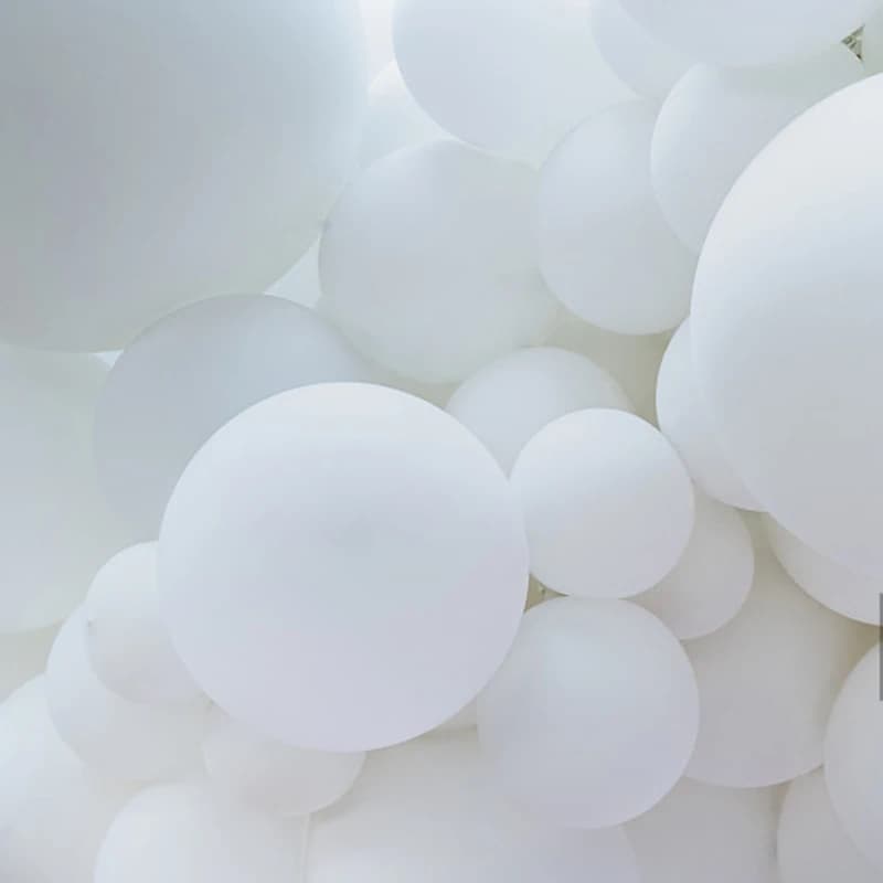 Matte Pure White Balloons Wedding Decoration Happy Birthday Party Baby Shower Globos 5-36" Round Latex Helium Balloon Arch Decor