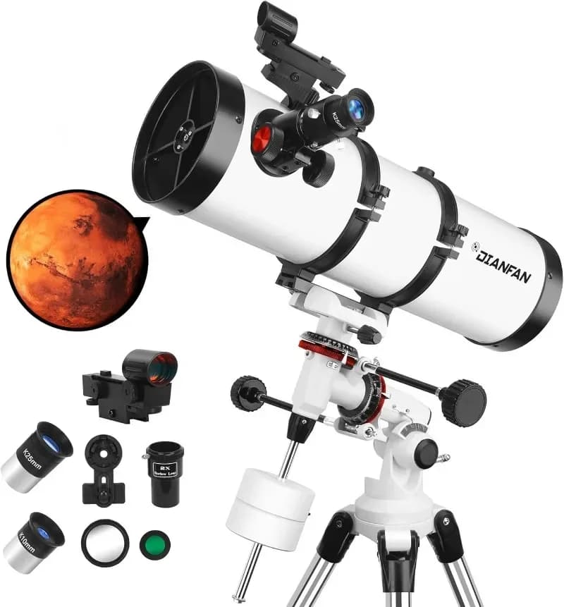 Telescope 150EQ Astronomical Reflector Telescopes for Adults, Professional Manual Equatorial Telescope for Kids & Beginners