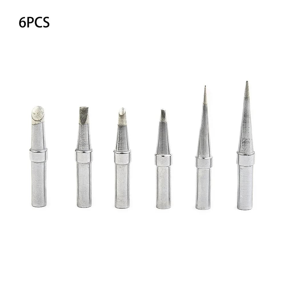 6Pcs/Set Replacement ET Soldering Iron Tips For Weller WE1010NA WESD51 WES50/51 Various Tip Styles For Different Soldering Jobs