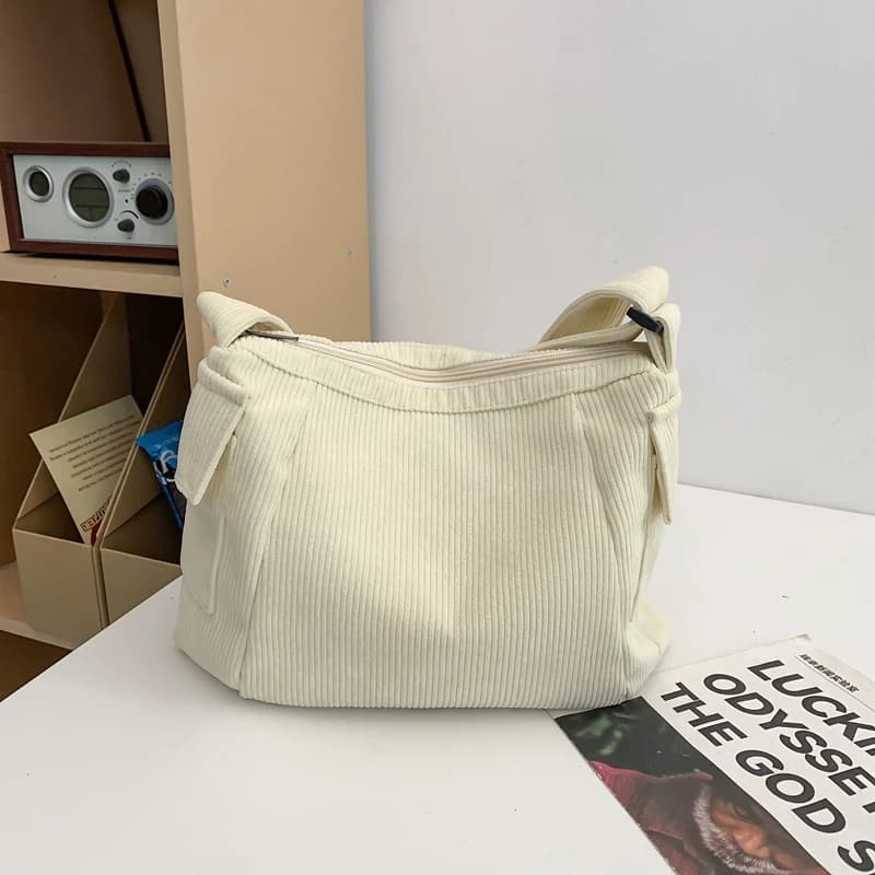 Corduroy Zipper Ladies Crossbody Bags Casual Versatile Shoulder Bags for Women 2024 Simplicity 2025 Bolso Mujer