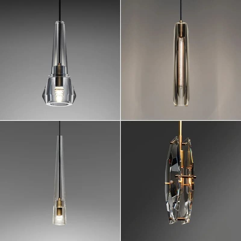 Nordic LED Crystal Pendant Lights Modern Living Room Copper Hanging Lamp Bedroom Bedside Dining room Suspend Lamp MJ1110