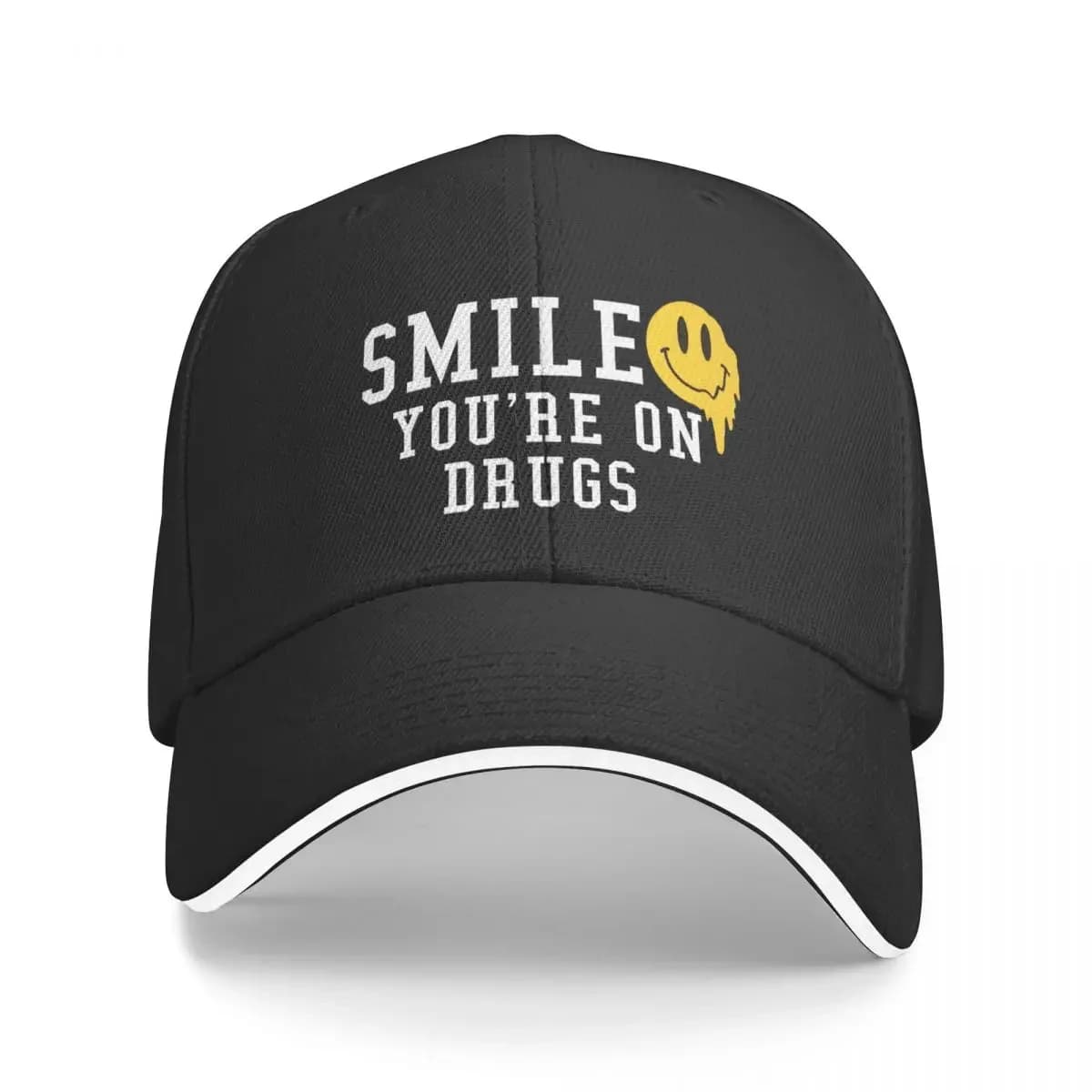 Smile You're On Drugs Baseball Cap Sun Cap Wild Ball Hat Golf Women's Hats For The Sun Men's