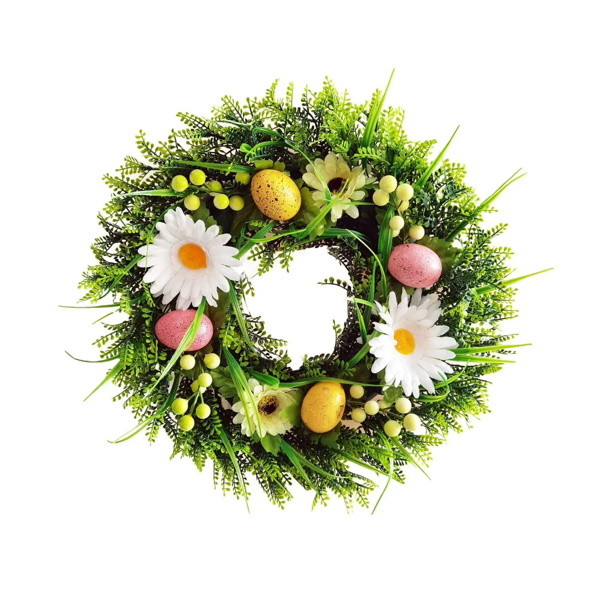 Children's Sunflower Wreath Photo Props Easter Wreath Door Hanging Rattan Egg Pendant Christmas Decorations Baby Accessories