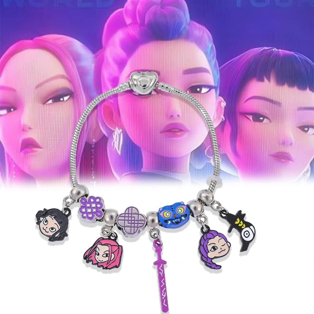 KPop Demon Hunters Rumi Zoey Mira Crow Bracelet Women's Fashion Accessories Girl Cute Cartoon Anime Derived Peripheral Bracelet