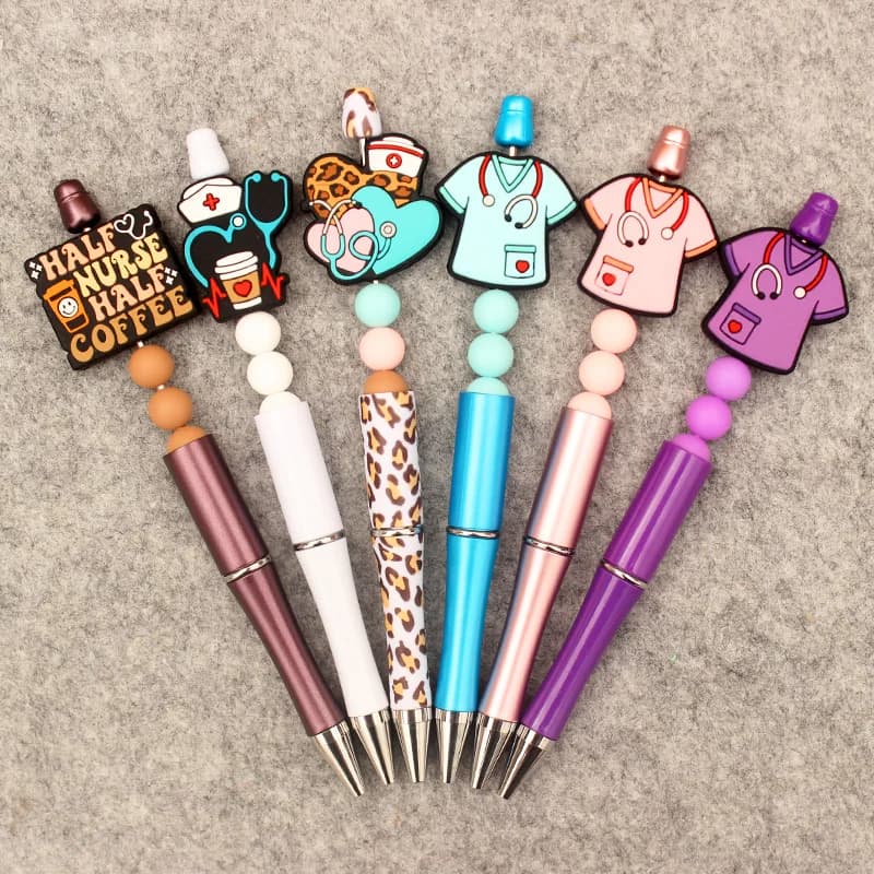 Creative Cartoon Half Nurse Half Coffee Style DIY Ballpoint Pen School Hospital Student Nurse Ball Pen
