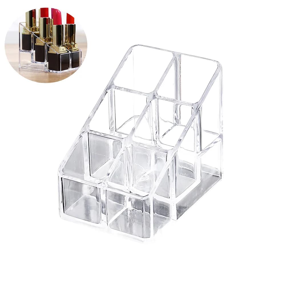 Transparent Makeup Storage Box Organizer Acrylic Holder Desktop Display Stand For Lipsticks Nail Polishes Storage Case