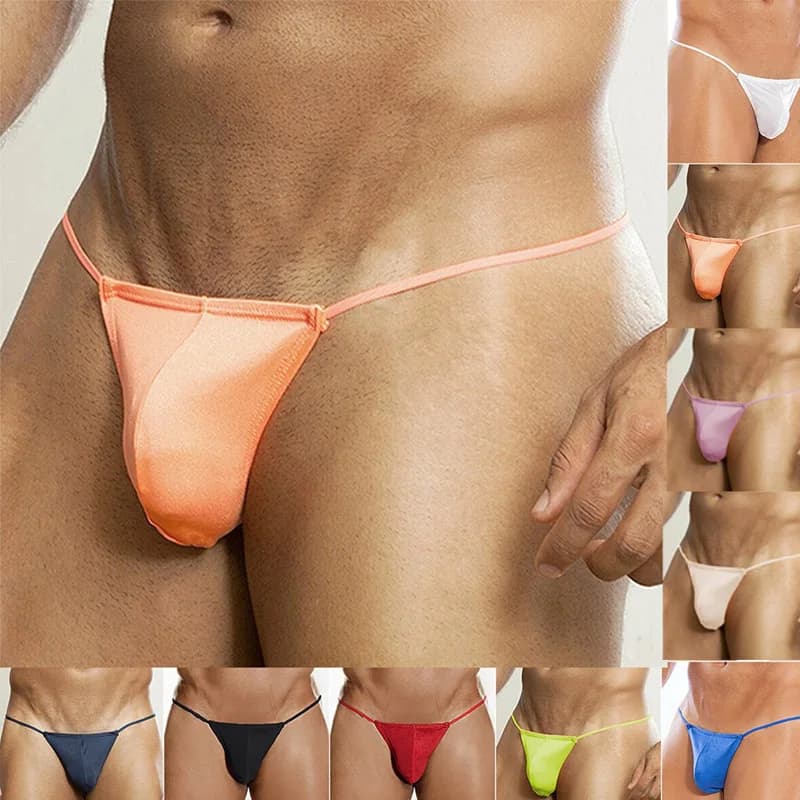 Men Sexy G-String Thongs Briefs Pouch Unisex panties sissy Bikini sexy lingеrie brazilian underwear for hot man Underpants Beach