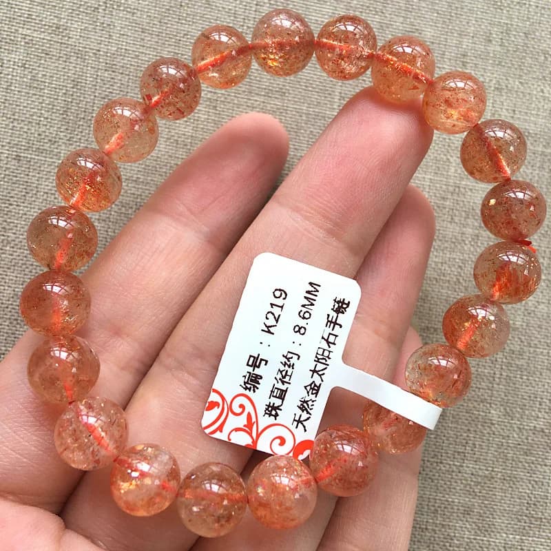 Natural Sun Tanzania Symbiotic , White Water Body, Golden Strawberry Quartz Gold Sand Women's Bracelet