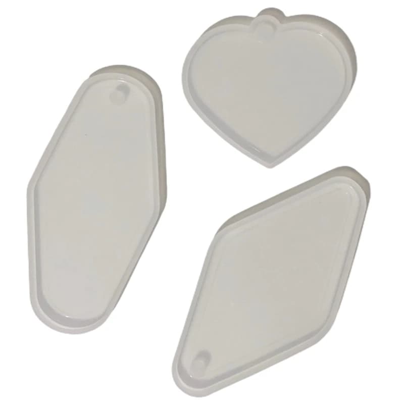 DIY Silicone Mold For Resin Key Tag Mold Pendant Key Chain Sweater Chain Glue Mirror Resin Mold For Jewelry Making