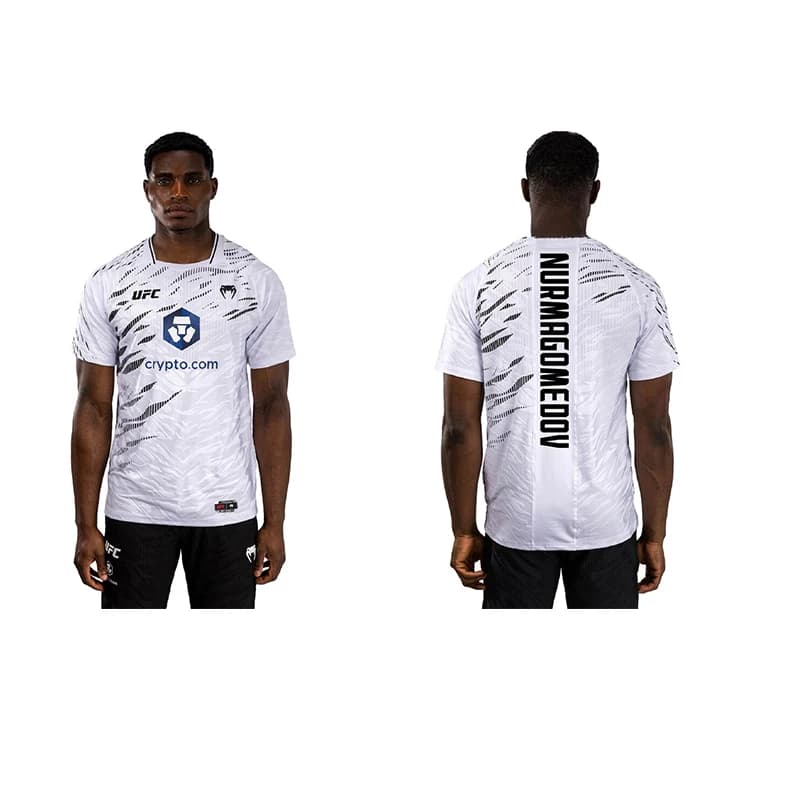 2025 Summer New Hot Selling Boxing Enthusiasts UFC White T-shirt Extreme Sports Round Neck Short Sleeve Casual Fashion Top