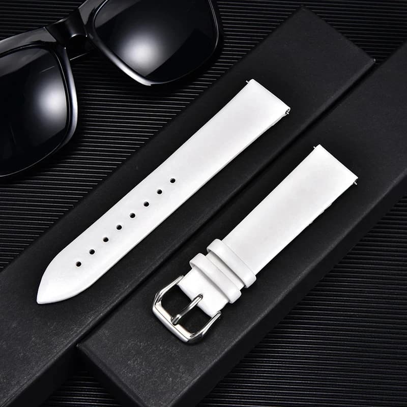 Ultra-thin Calfskin Leather Watchbands Men Women Bracelet Watch Accessories Replacement Straps 16mm 18mm 20mm 22mm