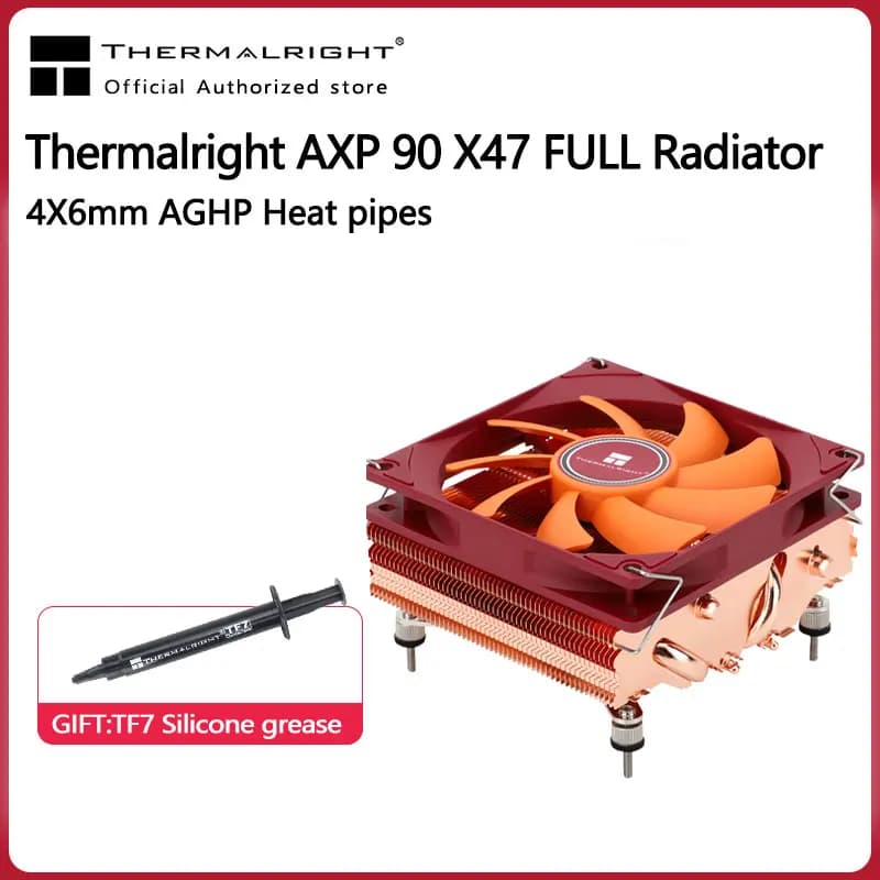 Thermalright AXP90 FULL 47mm Chassis Fan Pure Copper Down Pressure Radiator 4X6mmAGHP Heat Pipe Reflow Soldering Process Fan