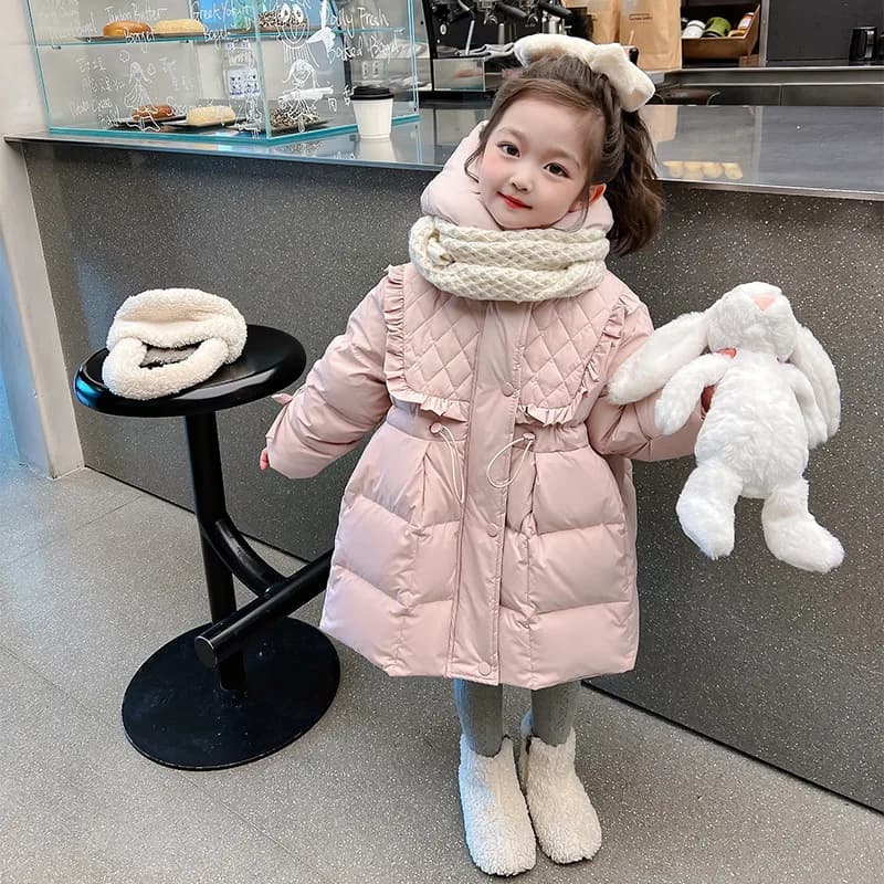 Winter Jacket for Girls Kids Hooded Parka Cute Long Coat For Baby Puffer Jacket  Down Jacket For Girls Coats Children Jackets