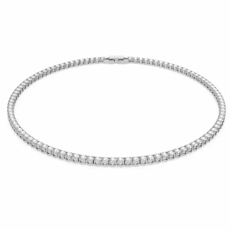 Lihong 925 Sterling Silver Necklace Zircon Chain Necklace Women Fashion Simple Engagement Wedding Charm Jewelry  2MM/4MM 40-50CM