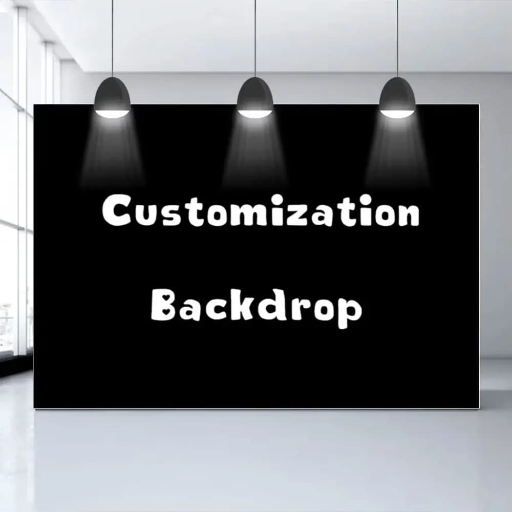 Custom Name Age Text Photo Children's Birthday Party Banner Background Additional Costs