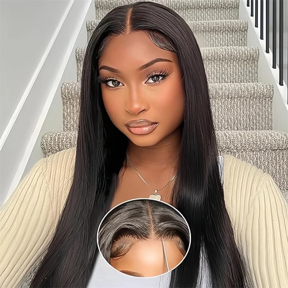 5x5 Hd Lace Frontal Wig Glueless Preplucked Brazilian Wig Human Hair Ready to Wear 4x4 Hd Lace Front Straight Human Hair Wigs