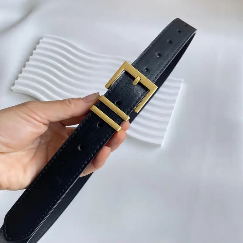 New Cowhide Belt for Women's Korean Version Minimalist Jeans Belt Trendy Casual Dress Decoration High-end Feeling Belt
