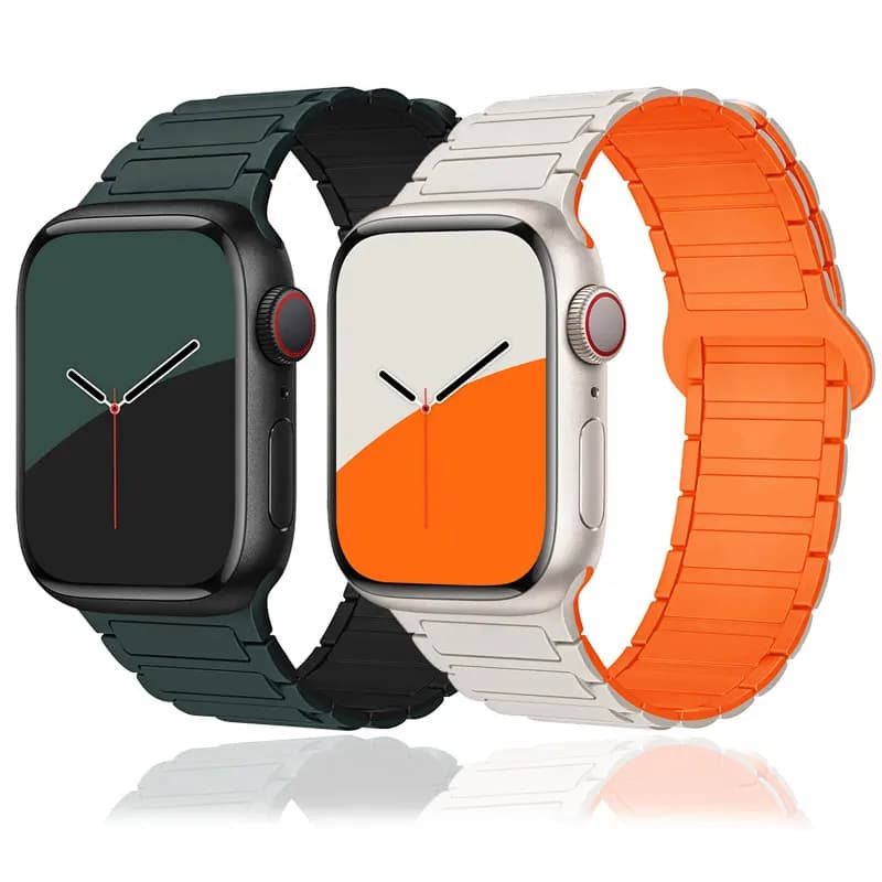 Magnetic Sports Band for Apple Watch Ultra 49mm 46mm 45mm 44mm 42mm 38 40mm 41mm Silicone Strap IWatch Series 10 9 8 7 6 5 4 SE