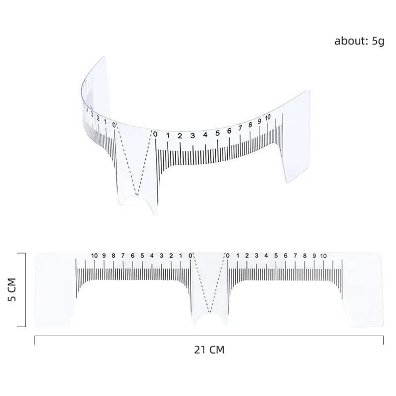 1pcs Reusable Eyebrow Grooming Stencil Shaper Ruler Measure Tool Makeup Eyebrow Ruler Tool Measures