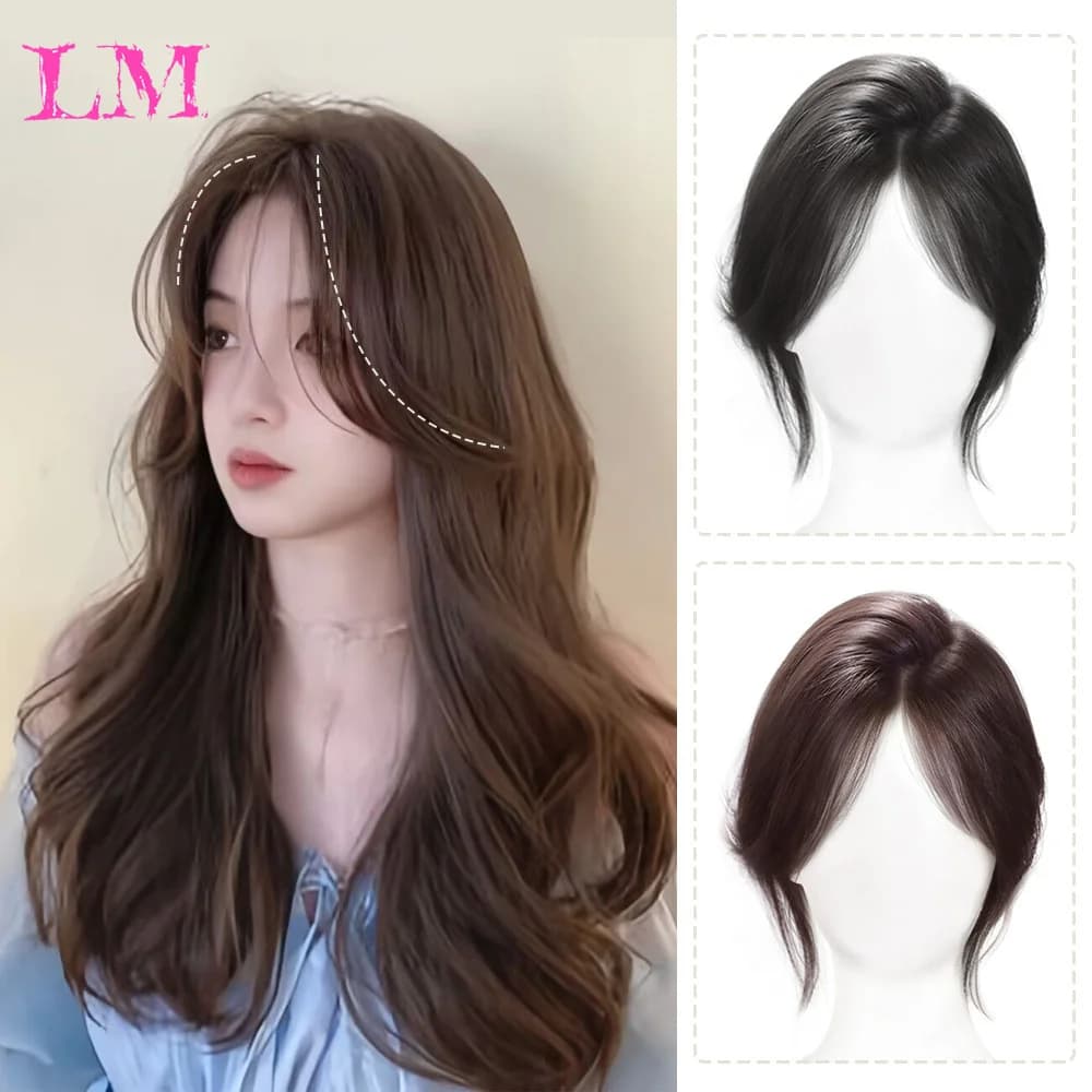 LM Synthetic Bangs Wig For Women With Natural Fluffiness And Increased Hair Volume 3D Eight Character Facelift Bangs